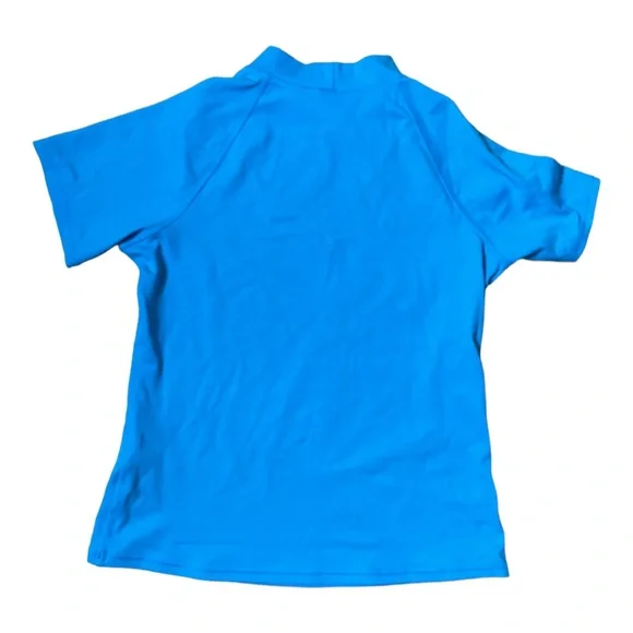 Lands end uva rashguard embroidered parrot tee shirt sz m 10-12